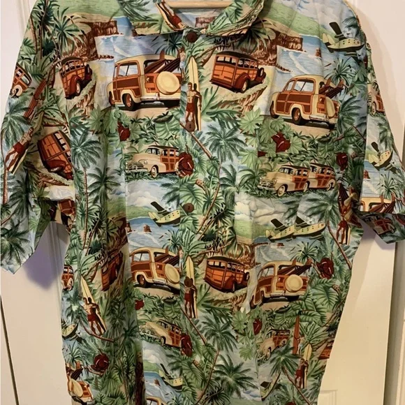 Cotton scrubs& co mens size 2XL Tropical Print Hawaiian Shirt - Picture 5 of 9